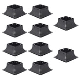 Garvee 4x4 Post Base 10 Pcs Heavy Duty Powder-Coated Post Anchor Deck Post Brackets Black 3.6x3.6 in