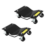 Garvee Car Dolly Set of 2, Heavy Duty Vehicle Dolly with 3 Inch Steel Wheels, 4000 LBS Capacity, Black - Black