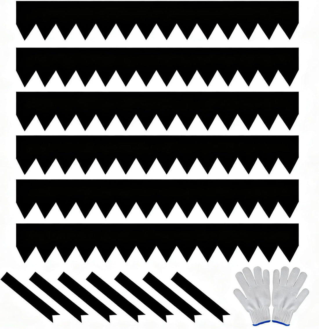 Garvee Metal Garden Edging 40" x 8" (6 Pack) – Bendable Heavy-Duty Galvanized Steel Landscape Border with Hammer-In Stakes, Rustproof for Lawn, Flower Beds & Pathways