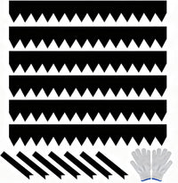 Garvee Metal Garden Edging 40" x 8" (6 Pack) – Bendable Heavy-Duty Galvanized Steel Landscape Border with Hammer-In Stakes, Rustproof for Lawn, Flower Beds & Pathways