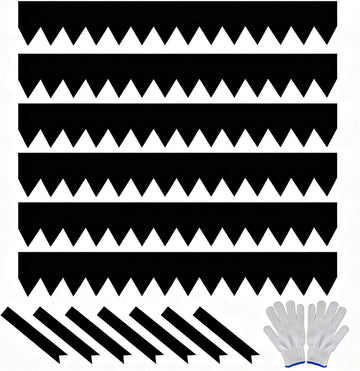 Garvee Metal Garden Edging 40" x 8" (6 Pack) – Bendable Heavy-Duty Galvanized Steel Landscape Border with Hammer-In Stakes, Rustproof for Lawn, Flower Beds & Pathways