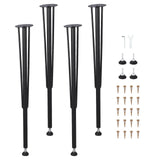 Garvee Heavy Duty Metal Table Legs 28 Inch - Sturdy Square Tube Design, Perfect for Coffee Tables, Durable Construction, Easy to Install, Set of 2 for Versatile Furniture Replacement - black B