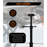 Garvee 3/4 Ton Underhoist Support Stand - 1655 lbs Capacity Jack Stand with 38.4" to 75.4" Lifting Range for Vehicle Lifting and Support, Black