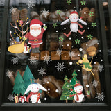 Garvee 2Pcs Christmas Window Decorations Christmas Window Clings Decals Santa Christmas Tree Snowflakes Snowman Stickers 1 29 x 60cm 2pcs