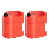 Garvee 5 Gallon Gas Can 2x Pack Heavy-Duty No-Spill Liquid Container with Level Gauge Air Release Valve Utility Storage Pail 15.4x7.1x11 Inch - Red