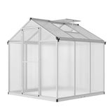 Garvee Greenhouse 6.25x6 Ft Quick-Assembly Aerospace Aluminum & Polycarbonate Patio Garden White - Silver
