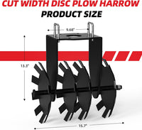 Disc Harrow Implements ATV Food Plot Equipment Impact Implements ATV/UTV Disc Harrow Plow Scraper Blade for Improving Soil Quality and Crop Yield Break up Ground