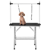 Garvee 36 Inch Pet Dog Grooming Table, Professional Heavy Duty Dog Grooming Table with Arm & Noose & Mesh Tray, Professional Pet Cat Trimming Table, Maximum Capacity Up to 330lbs Black - Black