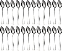 Dinner Spoons, 24 Pcs Spoons, Premium Food Grade Stainless Steel Silverware Spoons, Table Spoons, Flatware Spoons, Mirror Finish & Dishwasher Safe, Use for Home, Kitchen or Restaurant