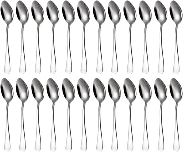 Dinner Spoons, 24 Pcs Spoons, Premium Food Grade Stainless Steel Silverware Spoons, Table Spoons, Flatware Spoons, Mirror Finish & Dishwasher Safe, Use for Home, Kitchen or Restaurant