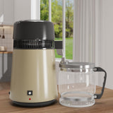 Garvee 4L Distilled Water Maker 750W Stainless Steel Home Countertop Water Distiller Pure Water - Yellow