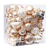 Garvee Christmas Balls 65pcs, Christmas Tree Decoration Set, Christmas Ornaments Set for Xmas Tree Holiday Party Garland Decor - Champagne - Champagne