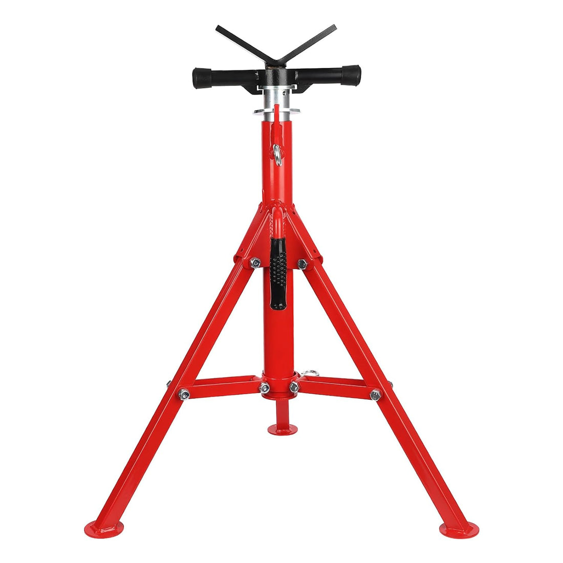 Heavy-Duty Pipe Jack Stand, 28 -52 Inch Adjustable Folding Pipe Stand, 2500 lbs Load Capacity, Ideal for Welding, Automotive, and Construction Projects
