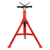 Garvee Heavy-Duty Pipe Jack Stand, 28 -52 Inch Adjustable Folding Pipe Stand, Ideal for Welding, Automotive, and Construction Projects - 2500 Lbs (Red) - Red