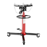 Garvee 1100lbs Hydraulic Telescoping Transmission Jack - Adjustable Stand with Foot Pedal, 34.3"-68.5" Lift Range, 360° Swivel Wheels, Red - Red