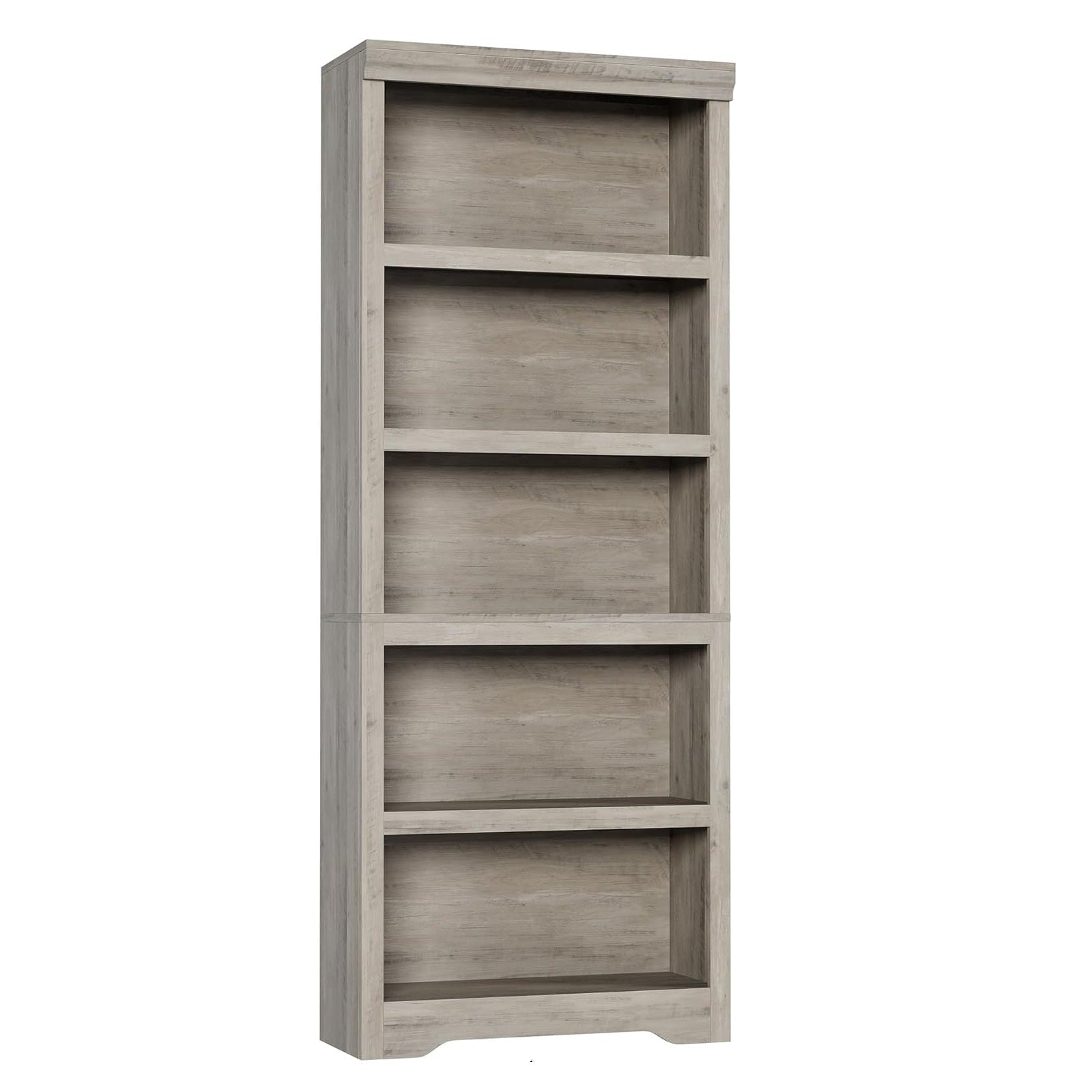 Garvee 5 Tier Bookshelf, 69" Tall Farmhouse Bookcase with Adjustable Shelves, 23.6" W Floor Standing Open Display Storage Rack with Anti-Slip Design for Home Office, Balcony, Library, Study / Living Room, Gray