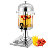 Garvee 2.2 Gallon Beverage Dispenser with Ice Core Stainless Steel Cold Drink Dispenser for Parties Weddings Events Compact Size Silver - Silver