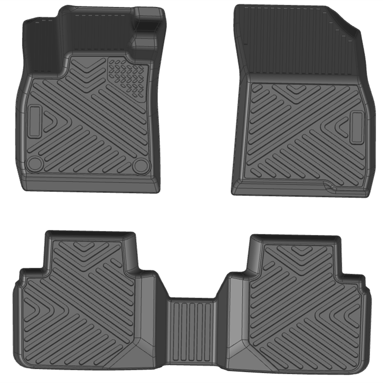 Custom Fit Floor Mats Compatible with 2023-2024 Honda Accord (Include Hybrid), Black TPE All-Weather Car Floor Liners, Front & Rear Row Set