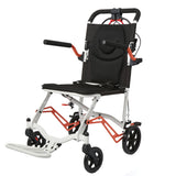 Garvee Ultra Lightweight 18 lbs Transport Wheelchair, Portable Folding Chair with Locking Handbrake, Removable Flip-Back Armrests & Swing-Away Footrests, Supports 220 lbs