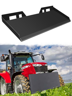 Garvee 5/16 Inch Quick Attach Plate Heavy Duty Steel Skid Steer Mount Plate Universal Attachment Mount Plate for Tractors, Black