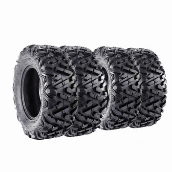 Garvee Set Of 4 ATV Tires 26x9-14 Front & 26x11-14 Rear All-Terrain Off-Road Mud Trail Tires 6 PR Tubeless