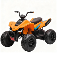 Garvee Ride - P Series: 24V Battery Powered Kids Electric Vehicle, 4 Wheeler Quad w/Headlights,MP3,USB,Volume Control, Large Seat, Electric Ride on Toys Best Gifts for 18-36 Months Boys and Girls (Orange)