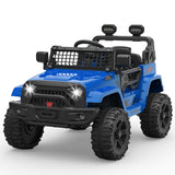 Garvee Ride P Series 12V Kids Electric Vehicles with Remote Control Spring Suspension, LED Lights, Bluetooth, 2 Speeds - Blue - Blue