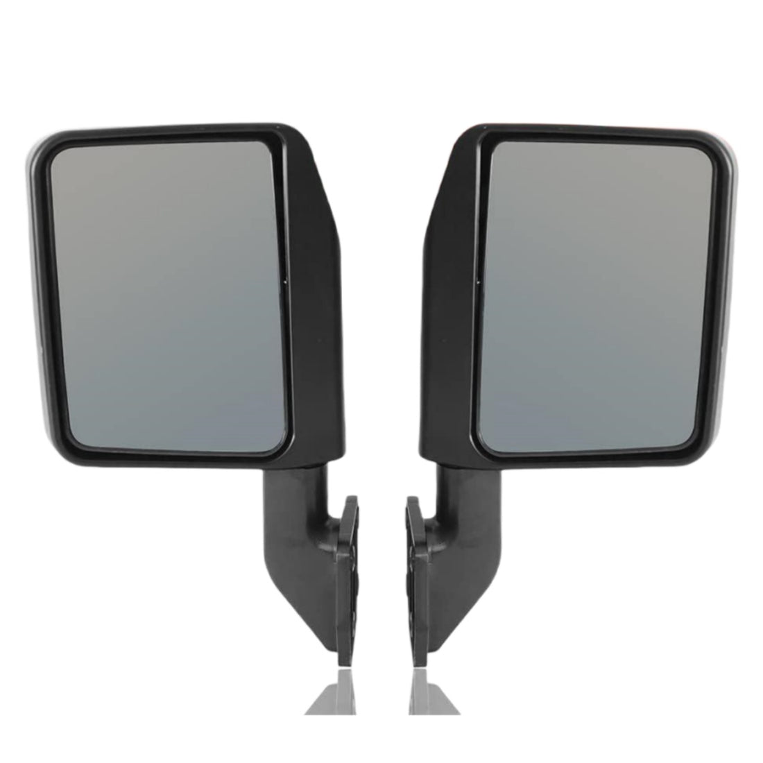 Side View Mirrors for Half Doors for Jeep Wrangler TJ JK JL Gladiator JT 97-24 - 1 Pair, Textured Black
