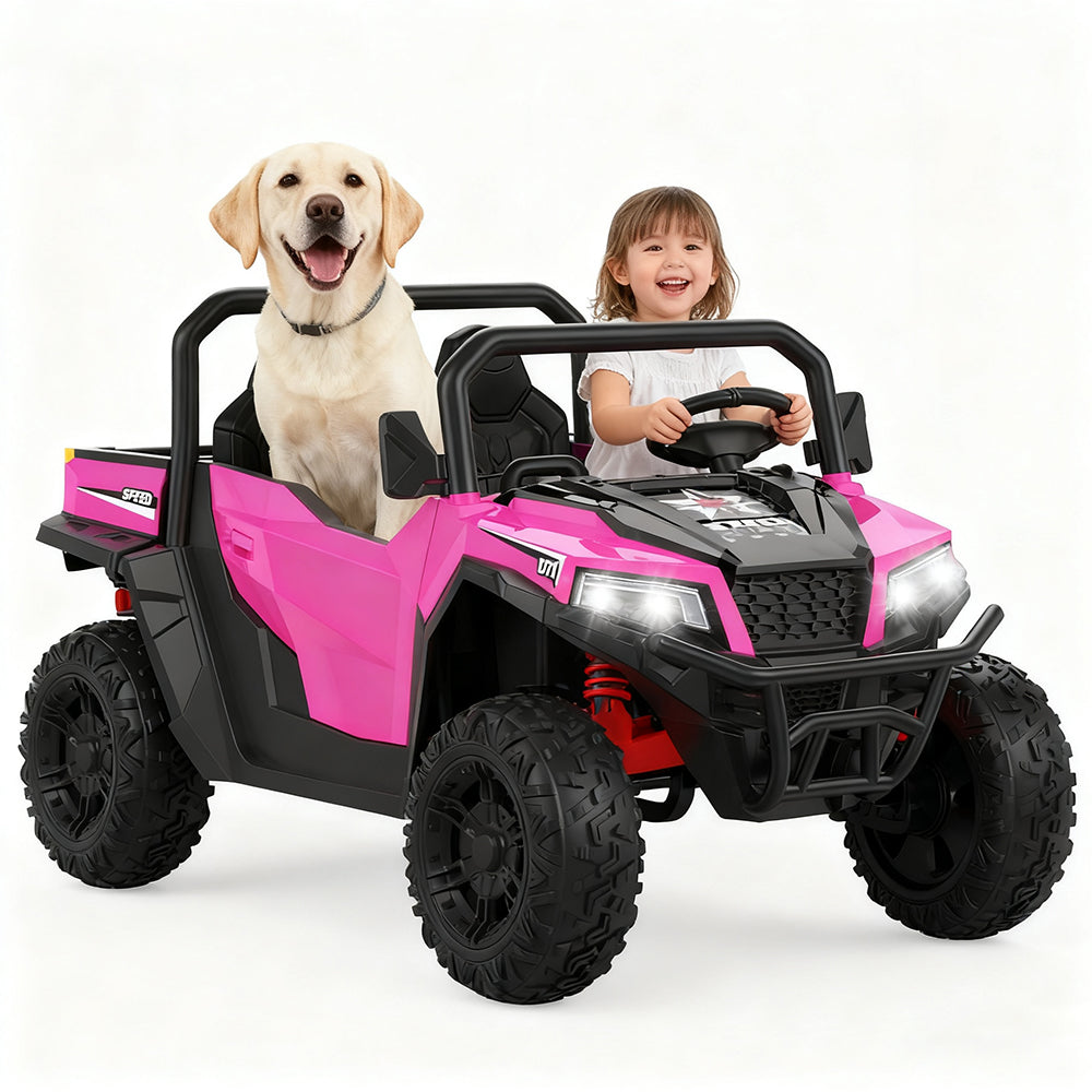 Garvee Ride - P Series: 24V Ride On Dump Truck for Big Kids, 4x4 Electric Car with Remote Control, Shovel, Bluetooth & Music, 24v Ride On Toys, Truck Car, Kids Electric Ride