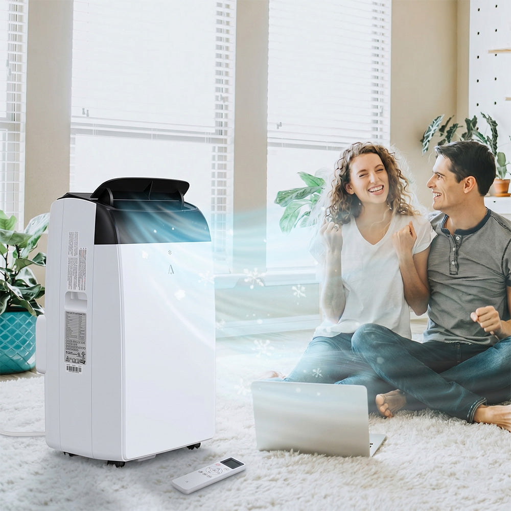 Garvee 14,000 BTU Portable Air Conditioner with Dehumidifier & Fan, Portable AC Units Cools up to 750 Sq. Ft., Remote Control, Auto Swing, Sleep Mode, Black Top