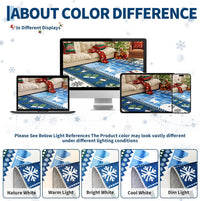 Garvee Blue 9x12 Washable Area Rug Christmas Living Room Rugs Non Slip Snowman Large Bedroom Carpet Xmas Festival Soft Stain Resistant Throw Carpet Indoor for Nursery Kids Room