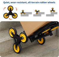 Garvee Carry Cart, Stairs, Foldable, Lightweight, Hand Truck, Dolly, 10 Wheels, Load Capacity 330.7 lbs (150 kg), Includes Auxiliary Wheels, Silent, Cargo Transportation, Commercial Use