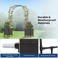 Garvee Garden Arch Trellis for Climbing Plants, Metal Wedding Arch Flowers Frame Backdrop Stand,Balloon Decor Garden Arch Arbor for Wedding Garden Party Plant Support Flower