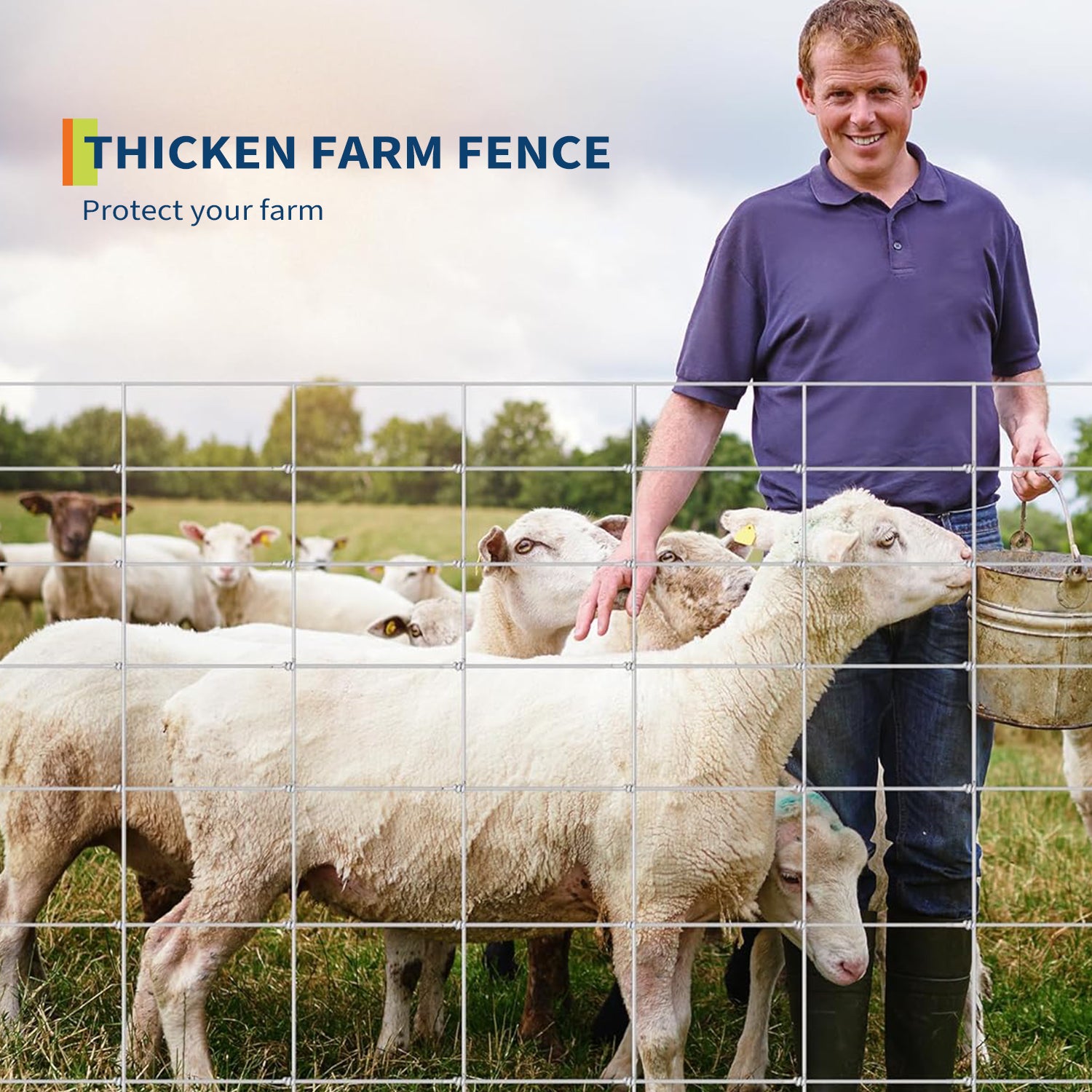 Garvee Heavy Duty 9GA Cattle Fence 4x328 FT - Thick Galvanized Steel w/Reinforced Joints for Livestock Farm Horse Protection