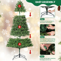Garvee 6ft Artificial Christmas Tree, Realistic Full Shape Xmas Tree with 1584 Branch Tips, Fake Christmas Tree with Foldable Metal Base Stand, Home, Office, Party Decoration-Green