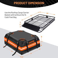 Garvee 51"x36" Universal Rooftop Cargo Carrier Basket – 200lbs Capacity Luggage Rack with Cargo Bag for SUV, Truck & Car
