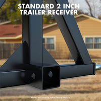 Garvee 3 Point Hitch Receiver 2" Trailer Hitch Heavy Duty Steel Drawbar Adapter Quick Change Bottom Pin Design Fits BX Kubota LM25H WLM NorTrac Yanmar Kioti Cat Tractors Industrial Use