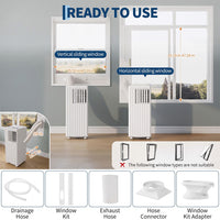 Garvee 8000 BTU Portable Air Conditioner, 3 In 1 AC Unit Built-In Cool, Dehumidifier & Fan for Rooms Up to 350 Sq.Ft, Energy Saving AC with Remote/24H Timer for Dorms/Indoor Rooms - White