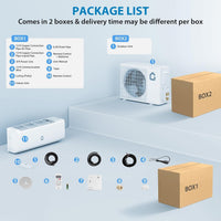 Garvee 7-in-1 Ductless Mini Split Air Conditioner & Heat Pump, 24000 BTU, 21 SEER2, Inverter, WiFi & Alexa Compatible, 208-230V, Cools & Heats up to 1500 Sq.Ft, R32/R35, 7 Fan Speeds, Eco Mode - US Standard