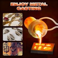 Garvee 1+3 KG Gold Melting Furnace Set,2100 °F Digital Electric Melting Furnace with 2 Crucibles,Temperature Control for Melt Scrap, Silver, Gold, Copper, Aluminum 110V