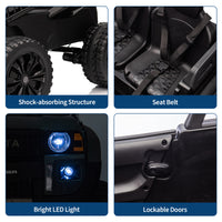 Garvee Ride P Series 24V Kids Electric Ride-On Car w/Parent Remote Control, 4WD/2WD Switch, Bluetooth Music, LED Lights & Shovel – 2-Seater Off-Road Toy for Over 3 Years, ASTM/CPSIA Certified