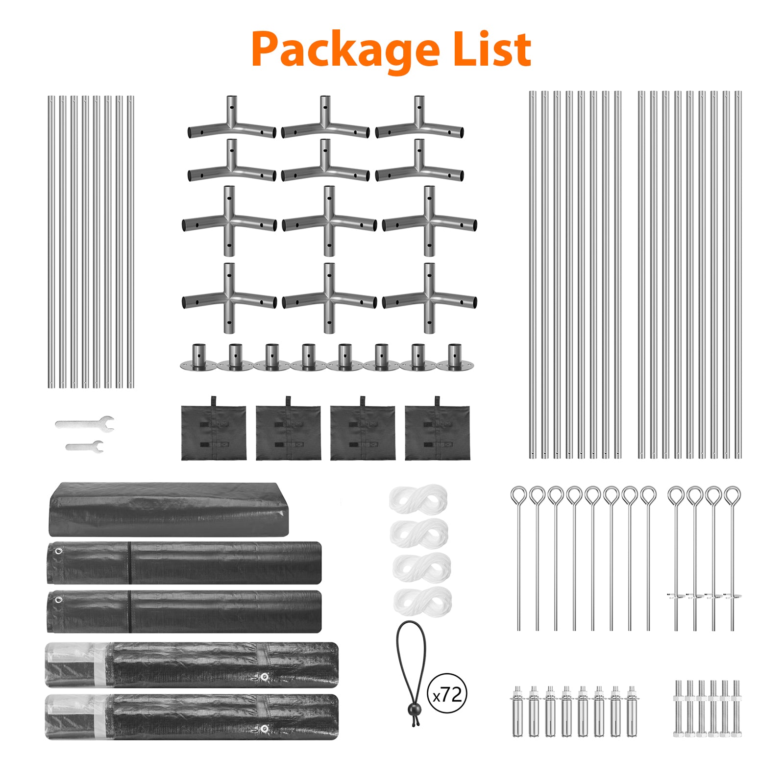 Garvee 10' X 20' Heavy-Duty Portable Garage - Galvanized Steel Frame, All-Season UV/Water Resistant Shelter with Ventilated Roll-Up Windows (Grey)