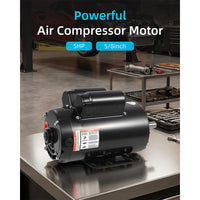 Garvee 5HP Air Compressor Motor 56C Frame Dual Rotation Steel Shell 230V for Pumps & Machinery