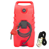 Garvee 14 Gallon Fuel Caddy Portable Gas Can Fuel Tank with Siphon Pump and 10ft Hose for Cars ATVs Lawn Mowers Boats, UV-Resistant, On-Wheels, Yellow - Red