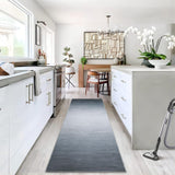 Garvee 2x6 Ombre Runner Rugs Non Slip Modern Low Pile Indoor Rug for Entryway Hallway Laundry Bathroom Bedroom Office Oil Painting Style Rugs Area Rugs Grey - Gray