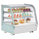 Garvee 4.2 Cu.Ft Commercial Countertop Refrigerator - Display Case w/Led Lighting, Auto Defrost, Air-Cooling, Rear Sliding Door for Cafe Restaurant, Countertop/Floor Refrigerator - White