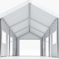Garvee 13'x20' Heavy Duty Carport, Car Canopy with Removable Sidewalls & Doors, Extra Large Garage for Car, Truck, SUV, White