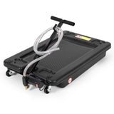 Garvee Oil Drain Pan 17 Gallon Low Profile Oil Drain Tank with Electric Pump for Car SUV Trucks, 64L Black Foldable Hand with Hose and Swivel Casters