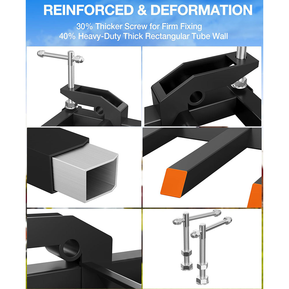 Garvee 68" Pallet Forks, Pallet Forks for Tractor Bucket 5400lbs, Clamp on Pallet Forks with 7 Fork Configuration, for Loader Bucket Skid Steer