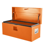 Garvee 30"x15"x15" Black Steel Truck Bed Tool Box, Trailer Tongue Storage Organizer Chest, for Truck Bed, RV, Trailer, Orange - Orange